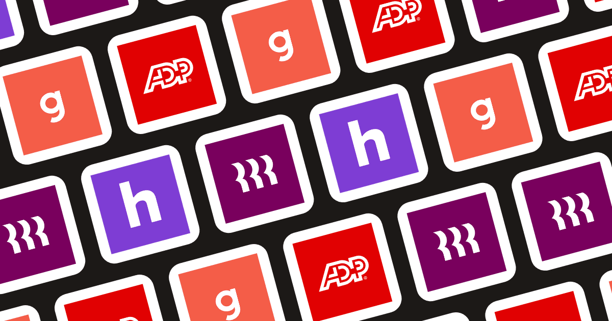 Logos of Gusto, Homebase, Rippling, and ADP showing payroll and workforce management platforms